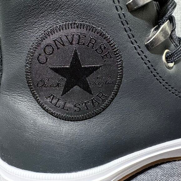 Converse Hi Top Shoes Women 7.5 Black White Chuck Taylor All Star Waterproof - Picture 6 of 11